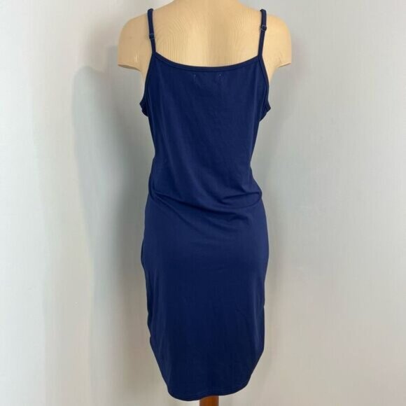 Rose Maternite Maternity Pregnancy Stretch Blue Nighty Medium Dress Midi Pyjamas - Picture 3 of 11